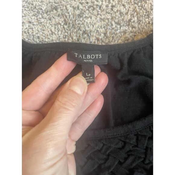 Talbots Women’s Blouse Lot Of 2 White Black Size Large Petite - Picture 4 of 12